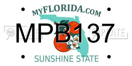 MPB137 Florida License Plate