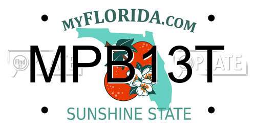 MPB13T Florida License Plate