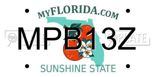 MPB13Z Florida License Plate