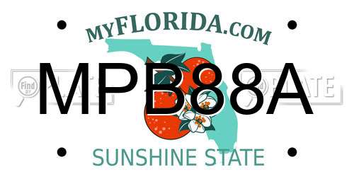 MPB88A Florida License Plate