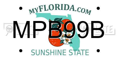 MPB99B Florida License Plate
