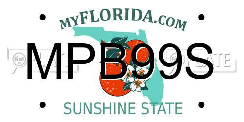 MPB99S Florida License Plate