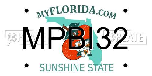 MPBI32 Florida License Plate
