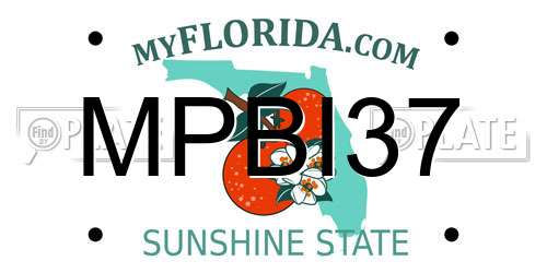 MPBI37 Florida License Plate