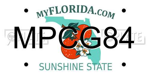 MPCG84 Florida License Plate