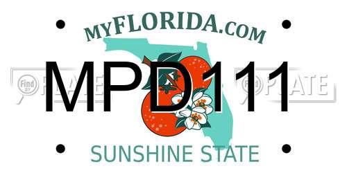 MPD111 Florida License Plate