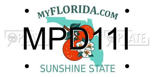 MPD11I Florida License Plate