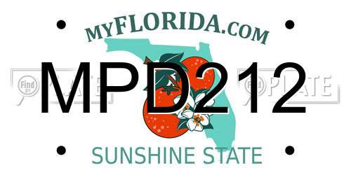 MPD212 Florida License Plate