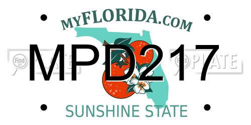 MPD217 Florida License Plate