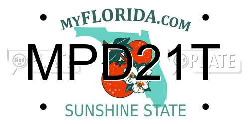 MPD21T Florida License Plate