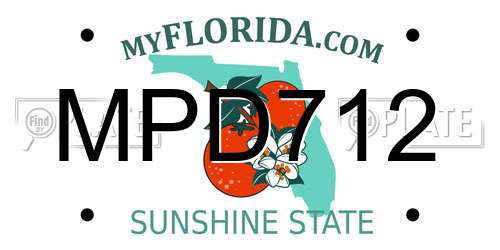 MPD712 Florida License Plate
