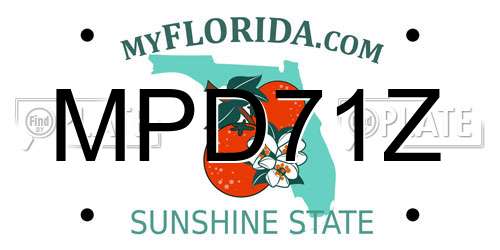 MPD71Z Florida License Plate