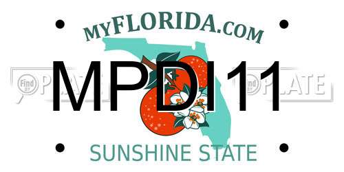 MPDI11 Florida License Plate