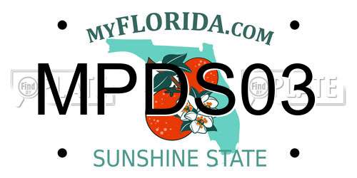 MPDS03 Florida License Plate