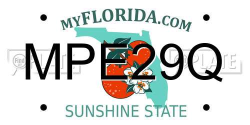 MPE29Q Florida License Plate
