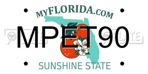 MPET90 Florida License Plate