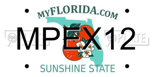MPEX12 Florida License Plate