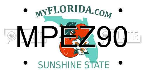 MPEZ90 Florida License Plate
