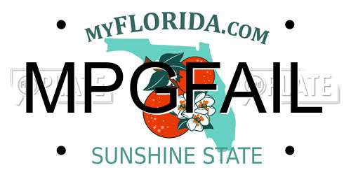 MPGFAIL Florida License Plate
