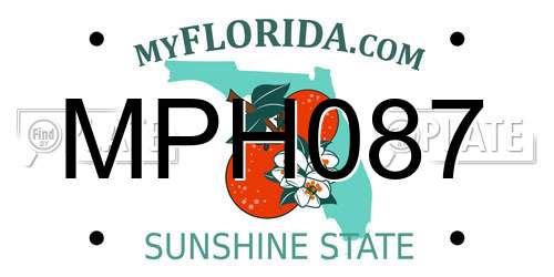MPH087 Florida License Plate