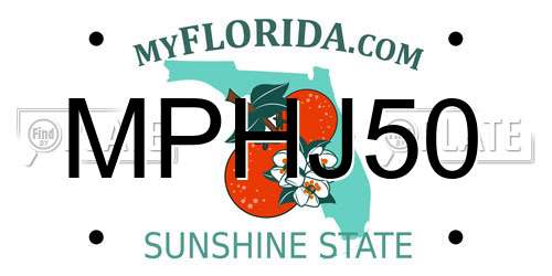MPHJ50 Florida License Plate