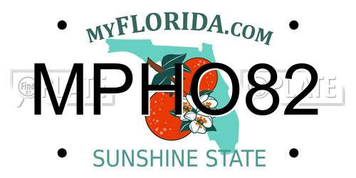 MPHO82 Florida License Plate
