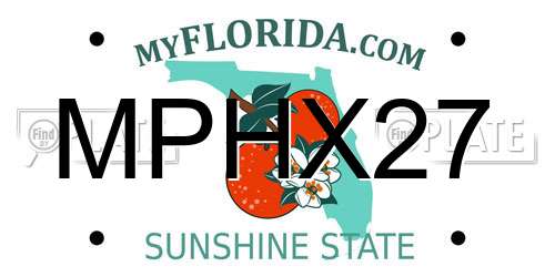 MPHX27 Florida License Plate