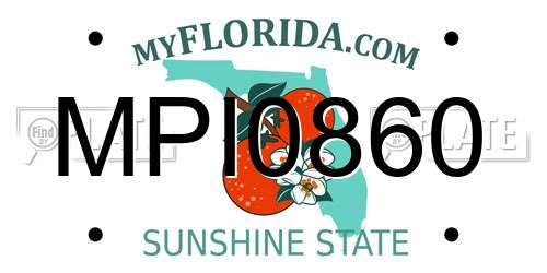MPI0860 Florida License Plate
