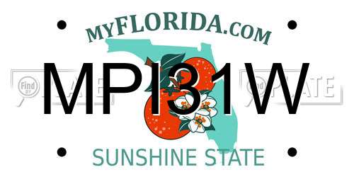 MPI31W Florida License Plate