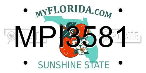 MPI3581 Florida License Plate