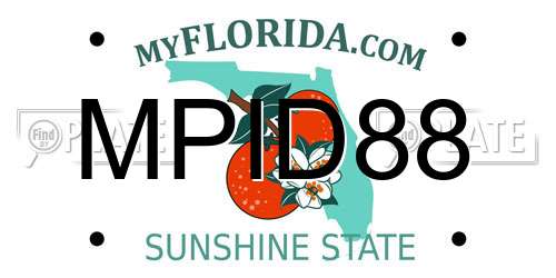 MPID88 Florida License Plate