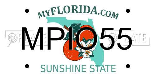 MPIO55 Florida License Plate