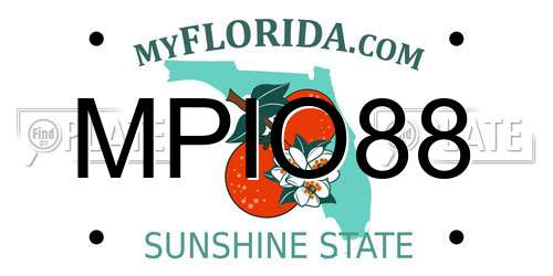 MPIO88 Florida License Plate