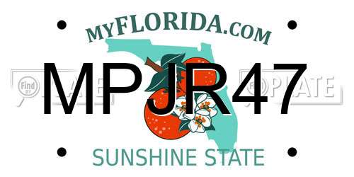 MPJR47 Florida License Plate