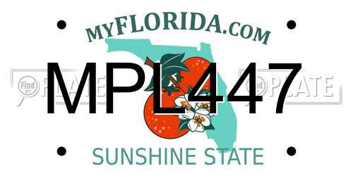 MPL447 Florida License Plate