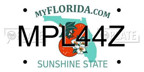 MPL44Z Florida License Plate