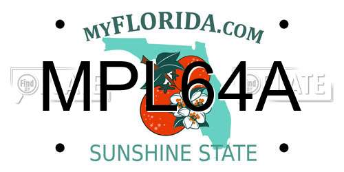 MPL64A Florida License Plate