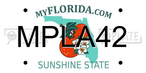 MPLA42 Florida License Plate