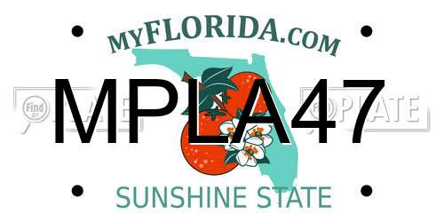MPLA47 Florida License Plate