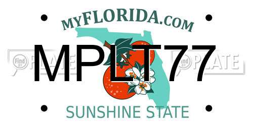 MPLT77 Florida License Plate