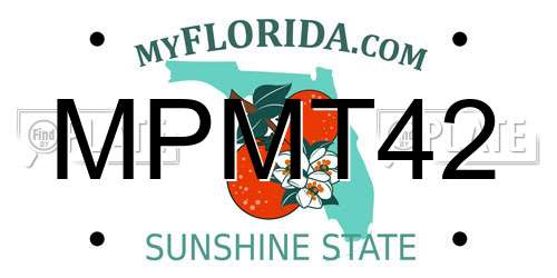 MPMT42 Florida License Plate