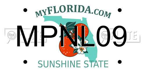 MPNL09 Florida License Plate