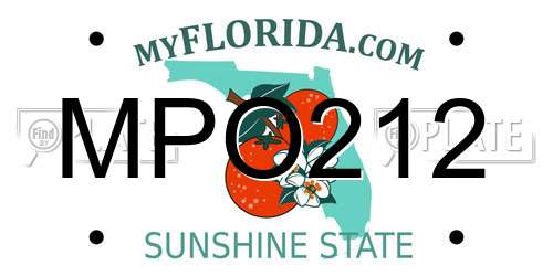 MPO212 Florida License Plate