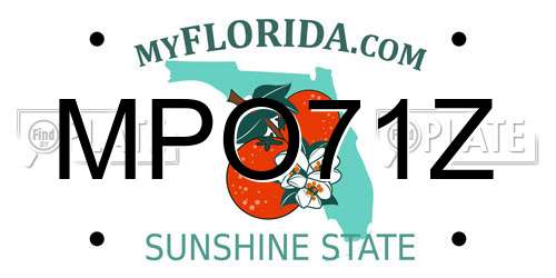 MPO71Z Florida License Plate