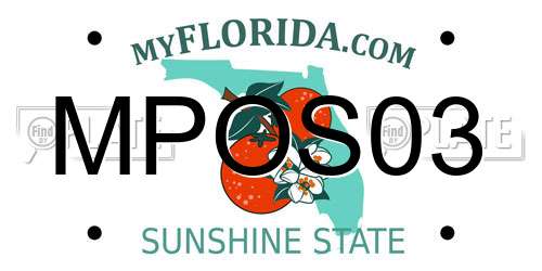 MPOS03 Florida License Plate