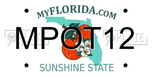 MPOT12 Florida License Plate