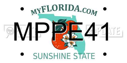 MPPE41 Florida License Plate