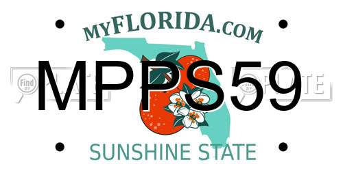 MPPS59 Florida License Plate