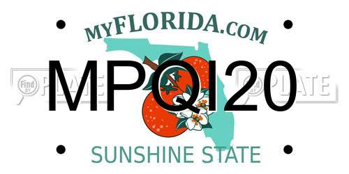 MPQI20 Florida License Plate
