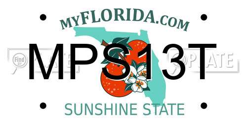 MPS13T Florida License Plate